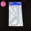 Student stationery 20CM four-piece set, set of set square, protractor, ruler, transparent plastic drawing ruler, manufacturer details Picture